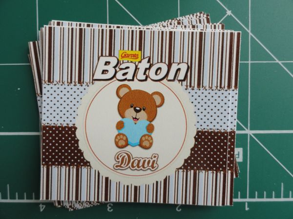 Rótulo Urso Azul e Marrom