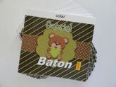 Rótulo Baton Urso Verde e Marrom